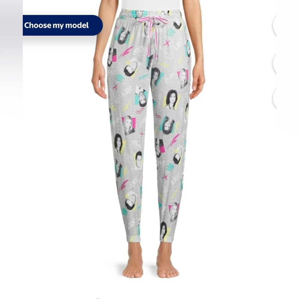 Zany FRIENDS sz M Graphic Print Pajama Pants
